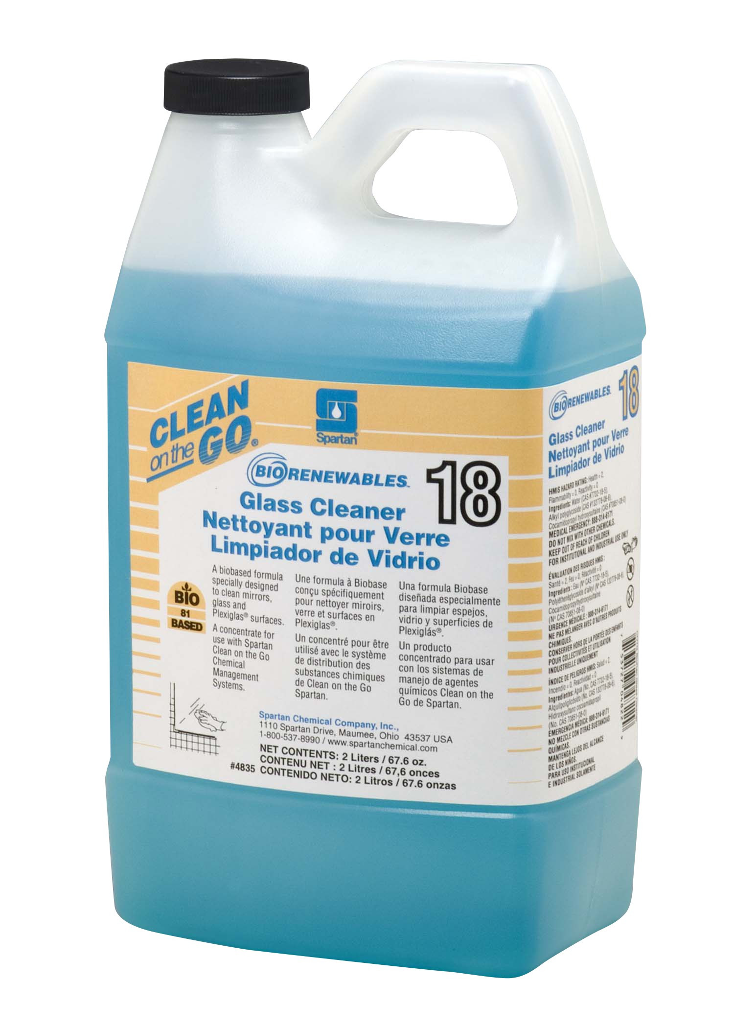 BioRenewables® Glass Cleaner 18 2 liter (4 per case)